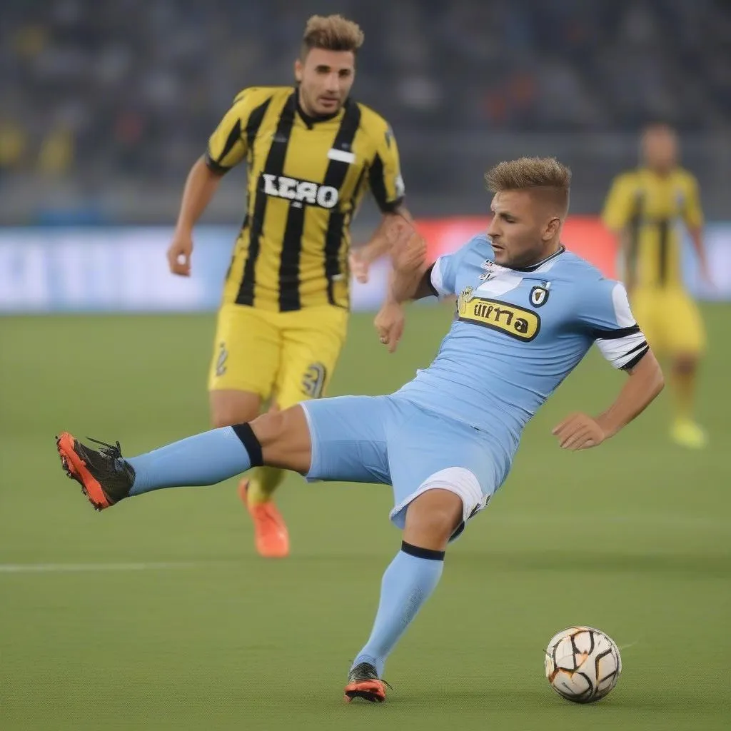 Hình ảnh Ciro Immobile đang ghi bàn