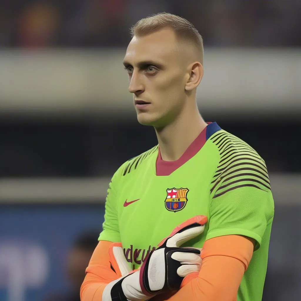 Jasper Cillessen, thủ môn dự bị của Barcelona năm 2017