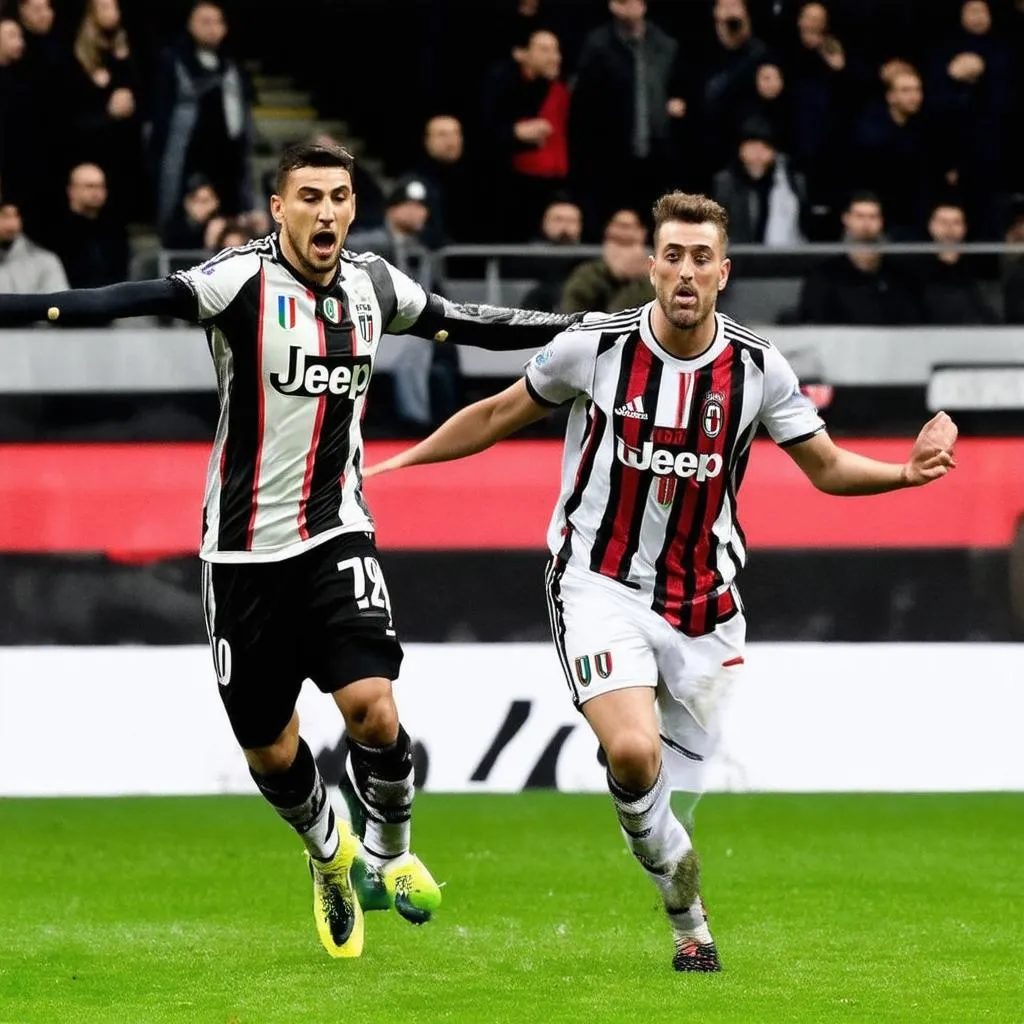 Juventus AC Milan đối đầu tại Serie A