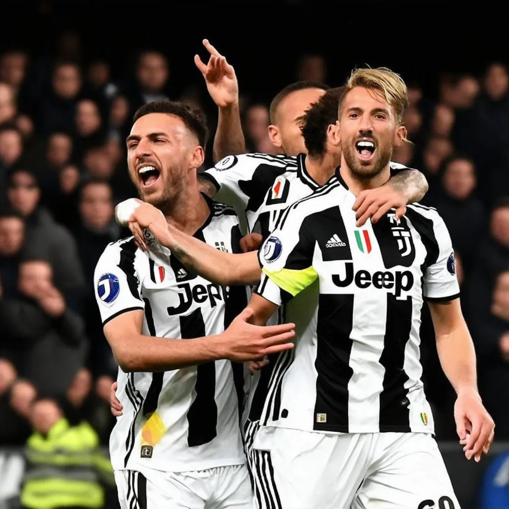 Juventus ăn mừng bàn thắng