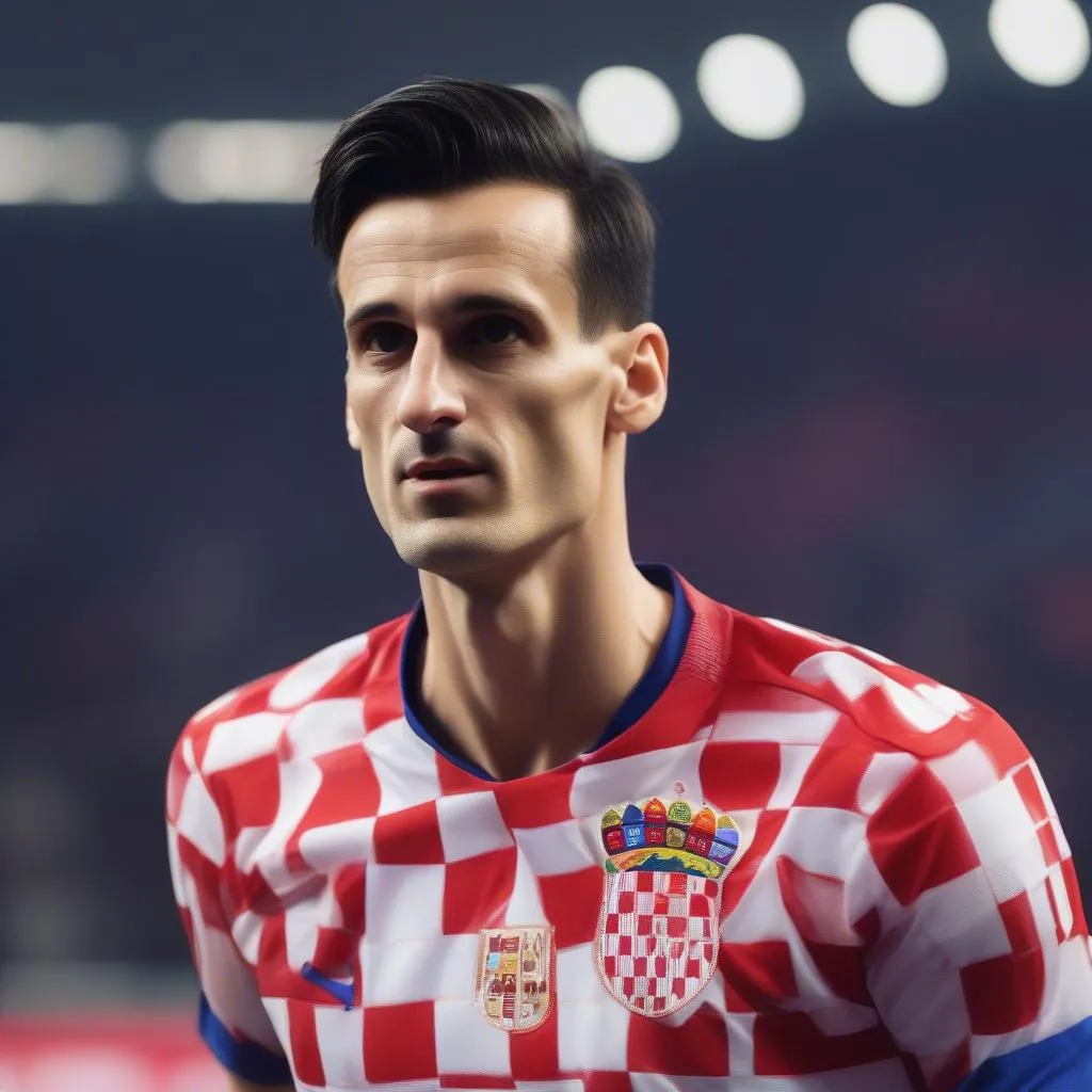 Kalinic trong màu áo đội tuyển Croatia