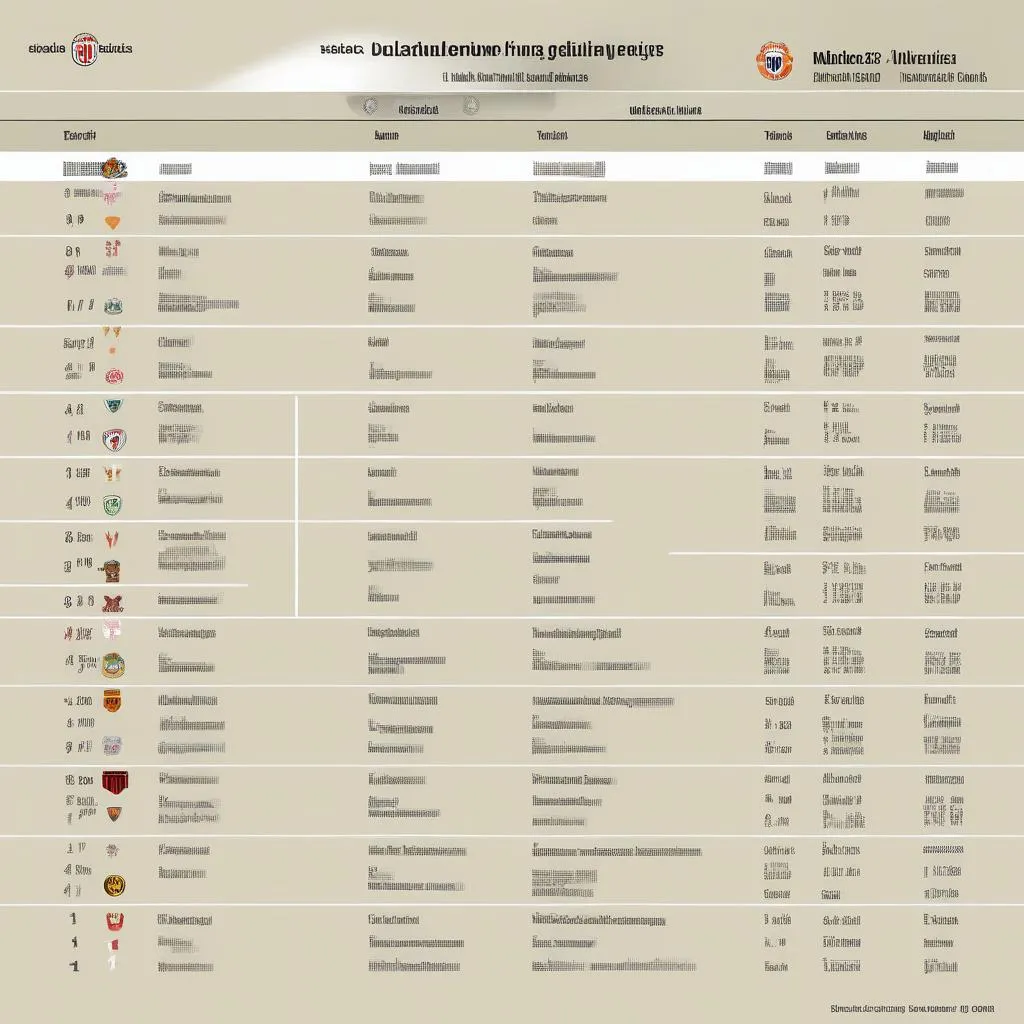 Bảng xếp hạng Bundesliga