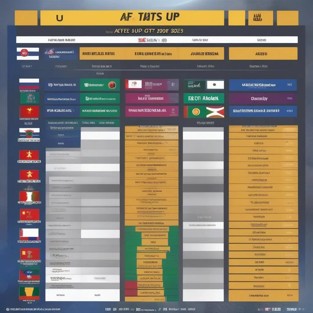 Lịch thi đấu AFF Cup 2023