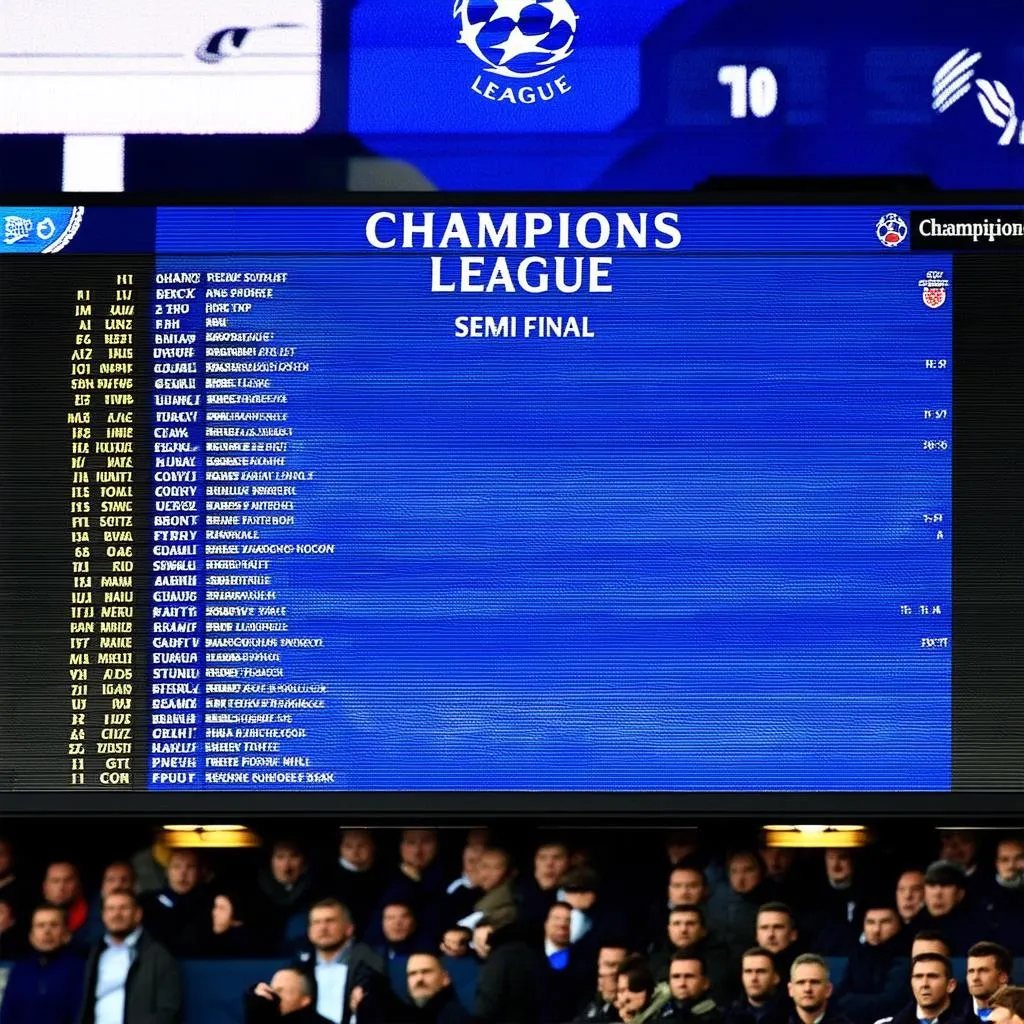 Champions League semi-final results