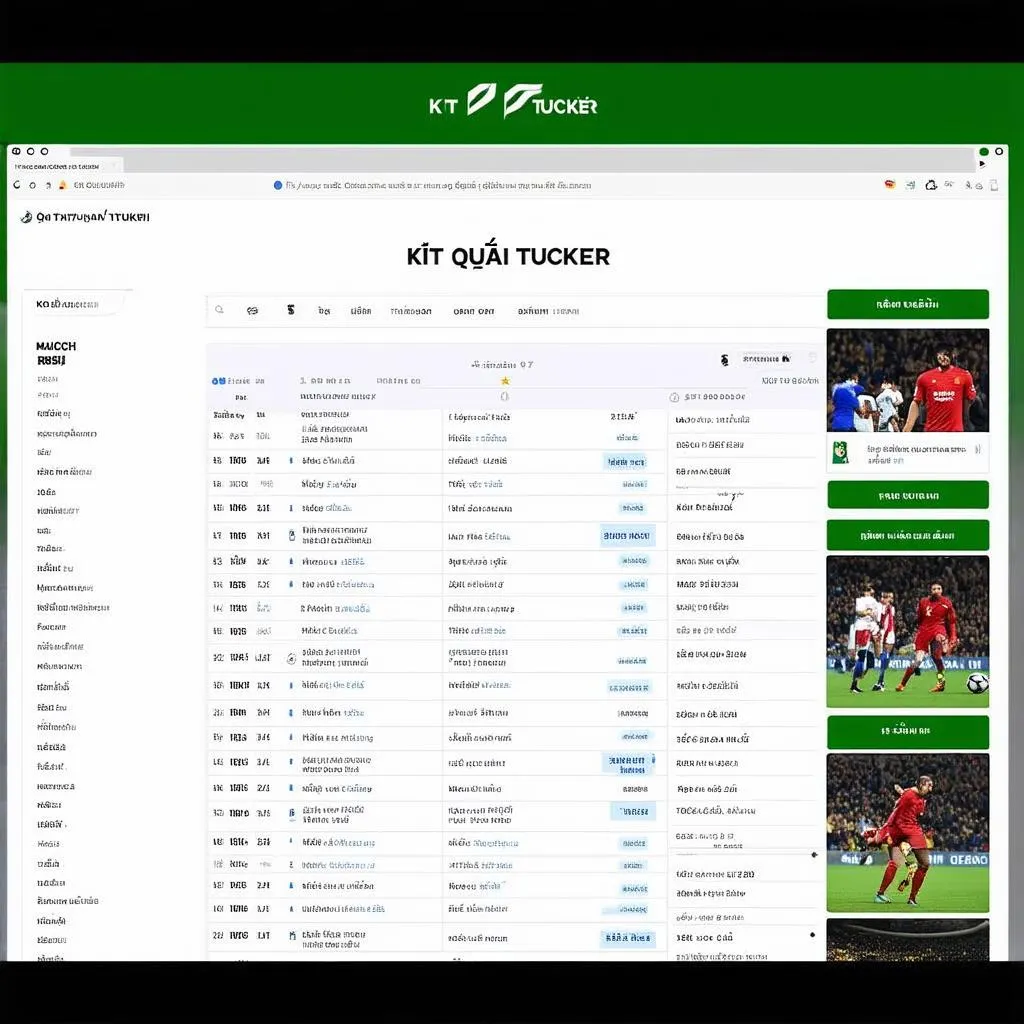 Website KẾT QUẢ TUCKER