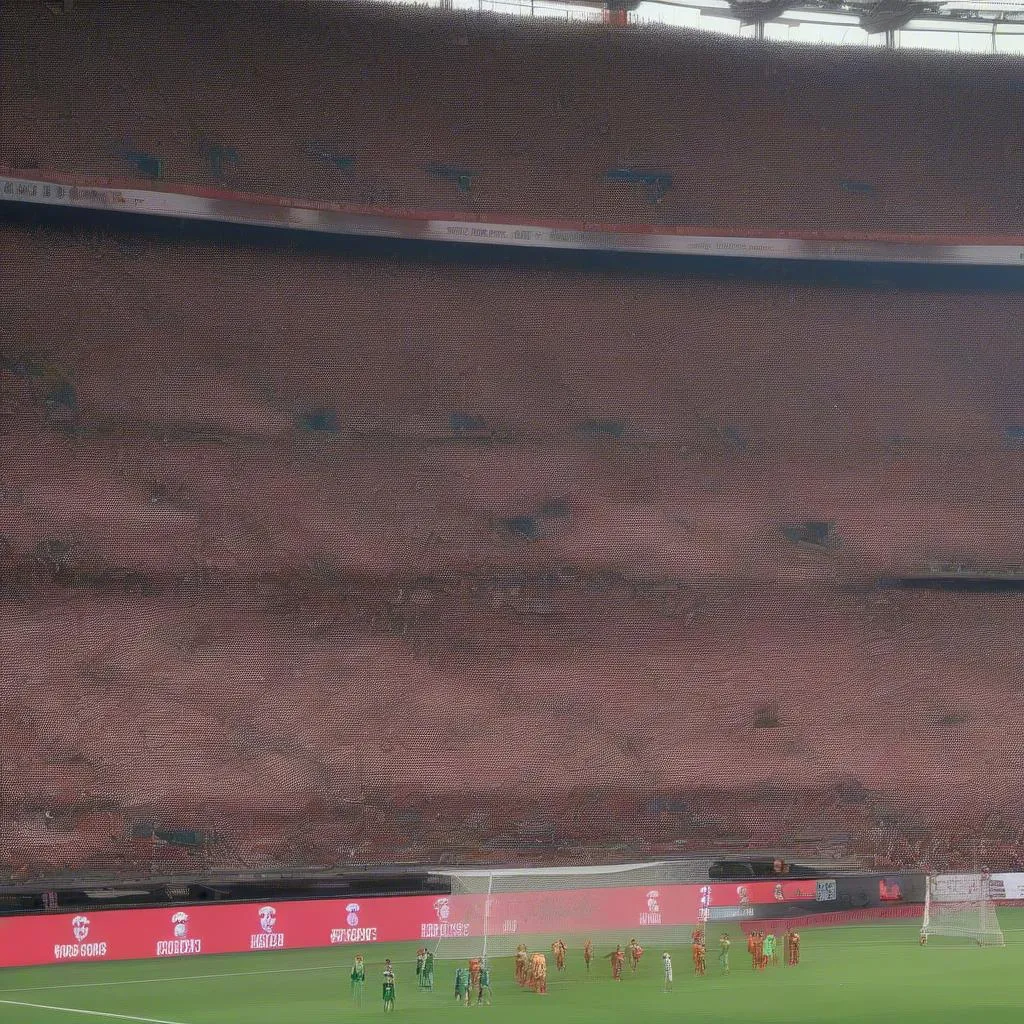 Fans cheer for the football team