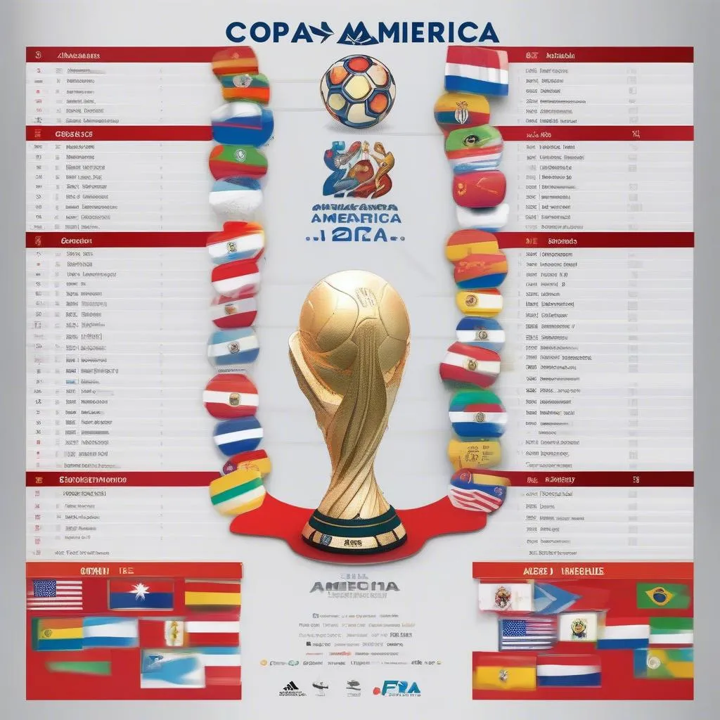 Lịch thi đấu Copa America 2021 - Cập nhật đầy đủ thông tin