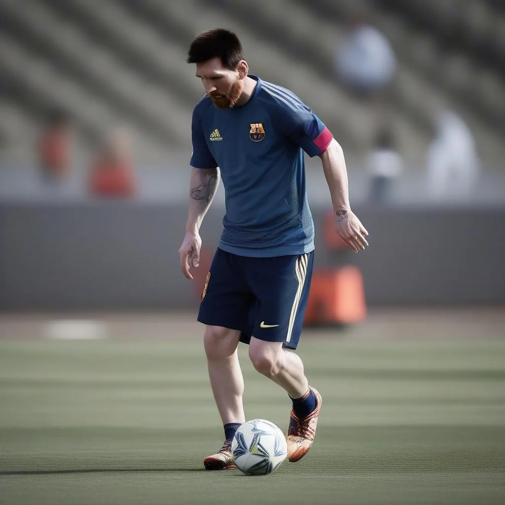 Lionel Messi luyện tập chăm chỉ