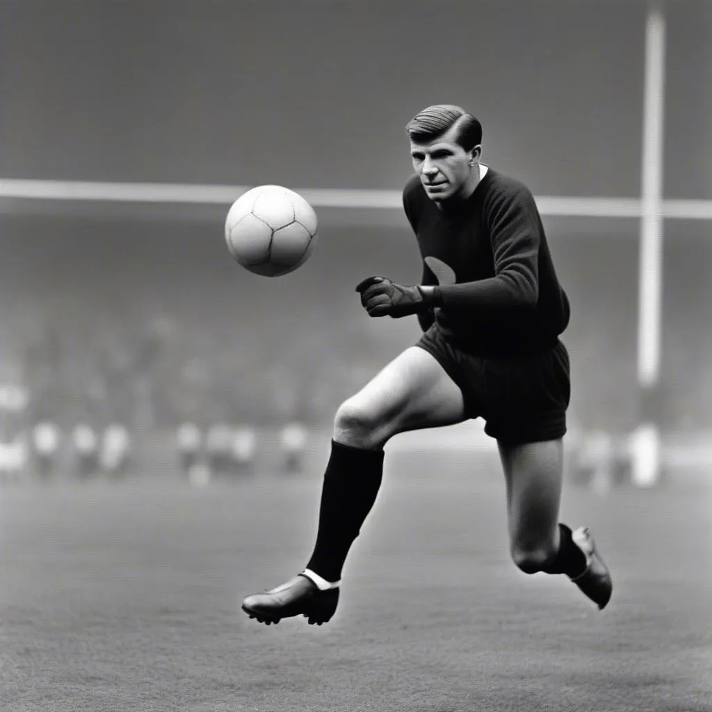 Lev Yashin, thủ môn vĩ đại của Liên Xô, được mệnh danh là "Bóng Ma Trắng" huyền thoại