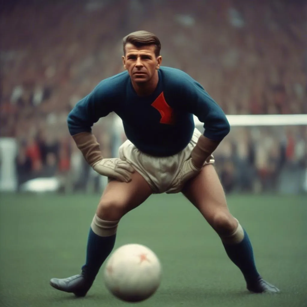 Hình ảnh Lev Yashin trong trận đấu