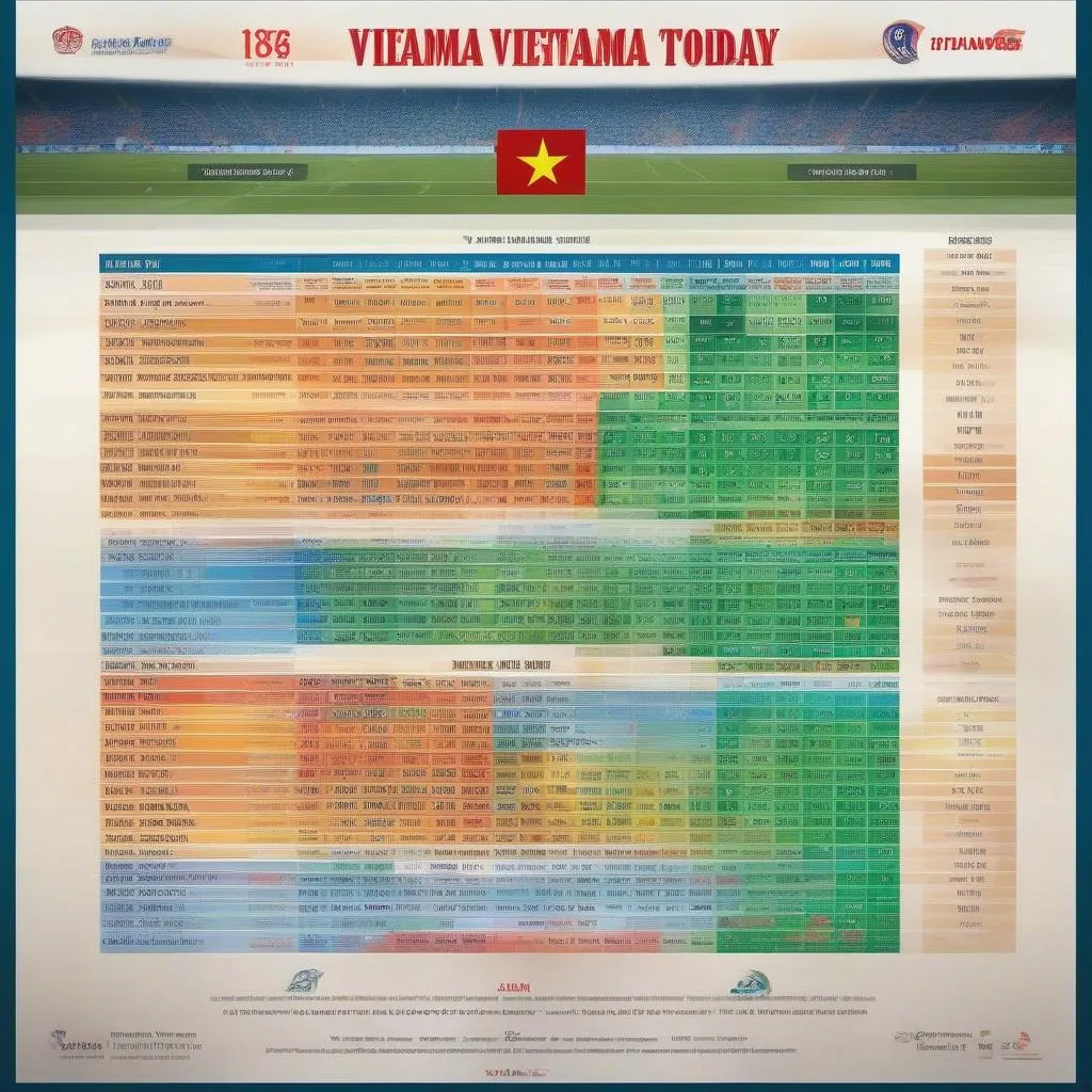 Hình ảnh lịch thi đấu bóng đá Việt Nam hôm nay