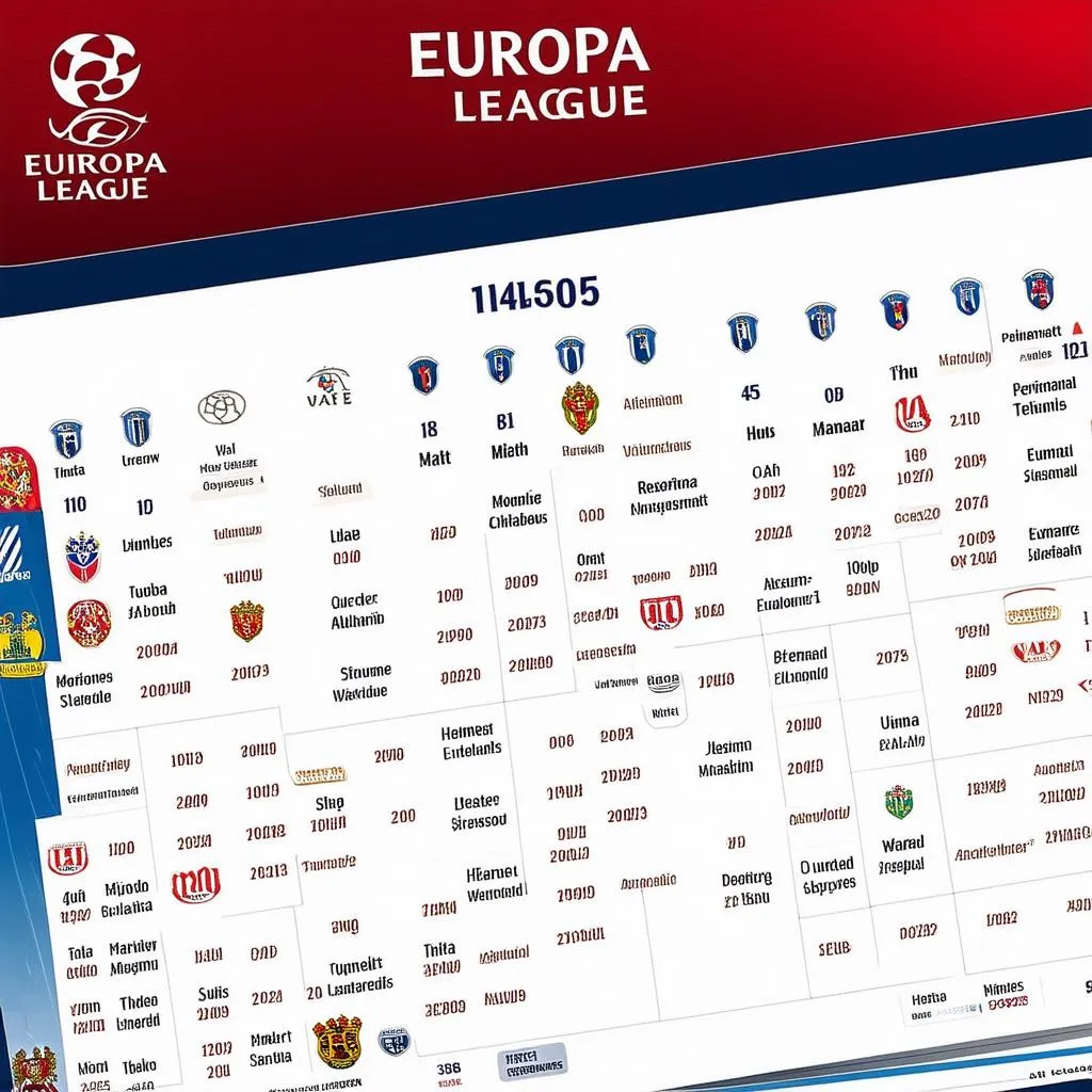 Lịch thi đấu Europa League