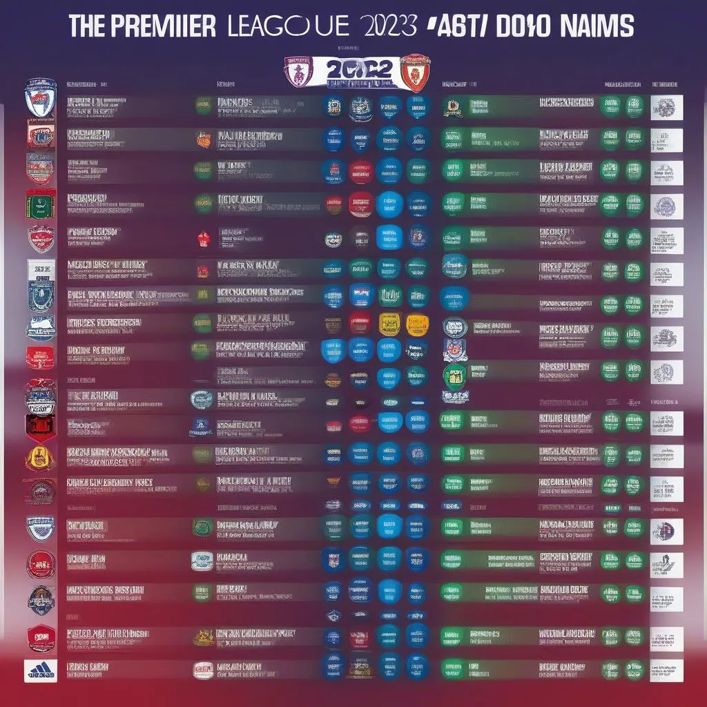 Lịch thi đấu Premier League mùa giải 2023-2024