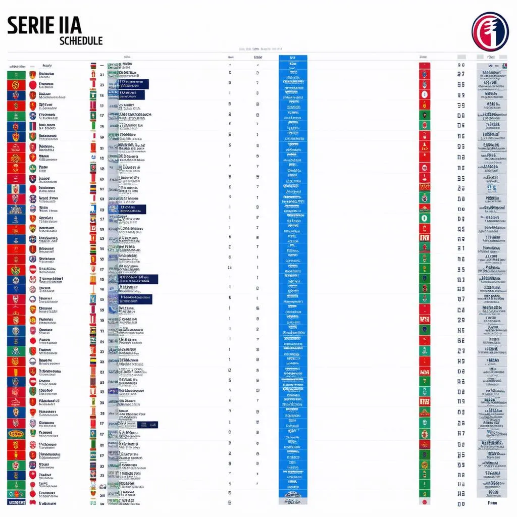 Lịch thi đấu Serie A