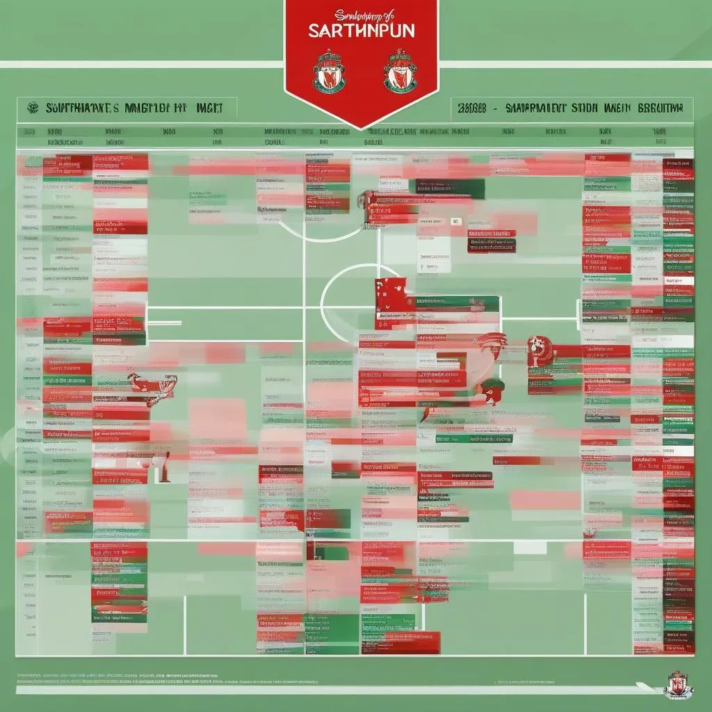 Lịch thi đấu Southampton trong tuần này