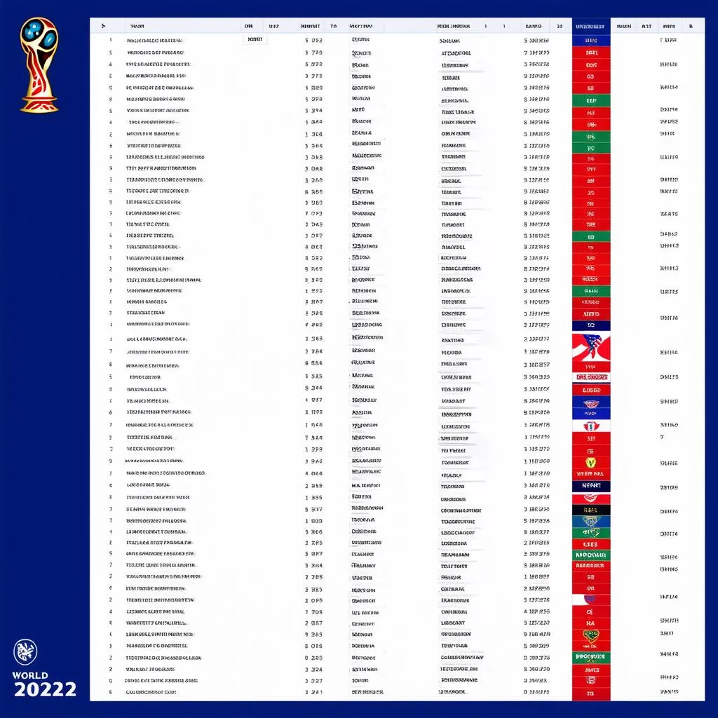 Lịch thi đấu World Cup 2022