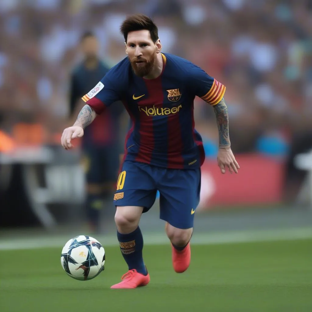 Lionel Messi, với kỹ năng xử lý bóng điêu luyện