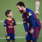 Lionel Messi và Thiago Messi