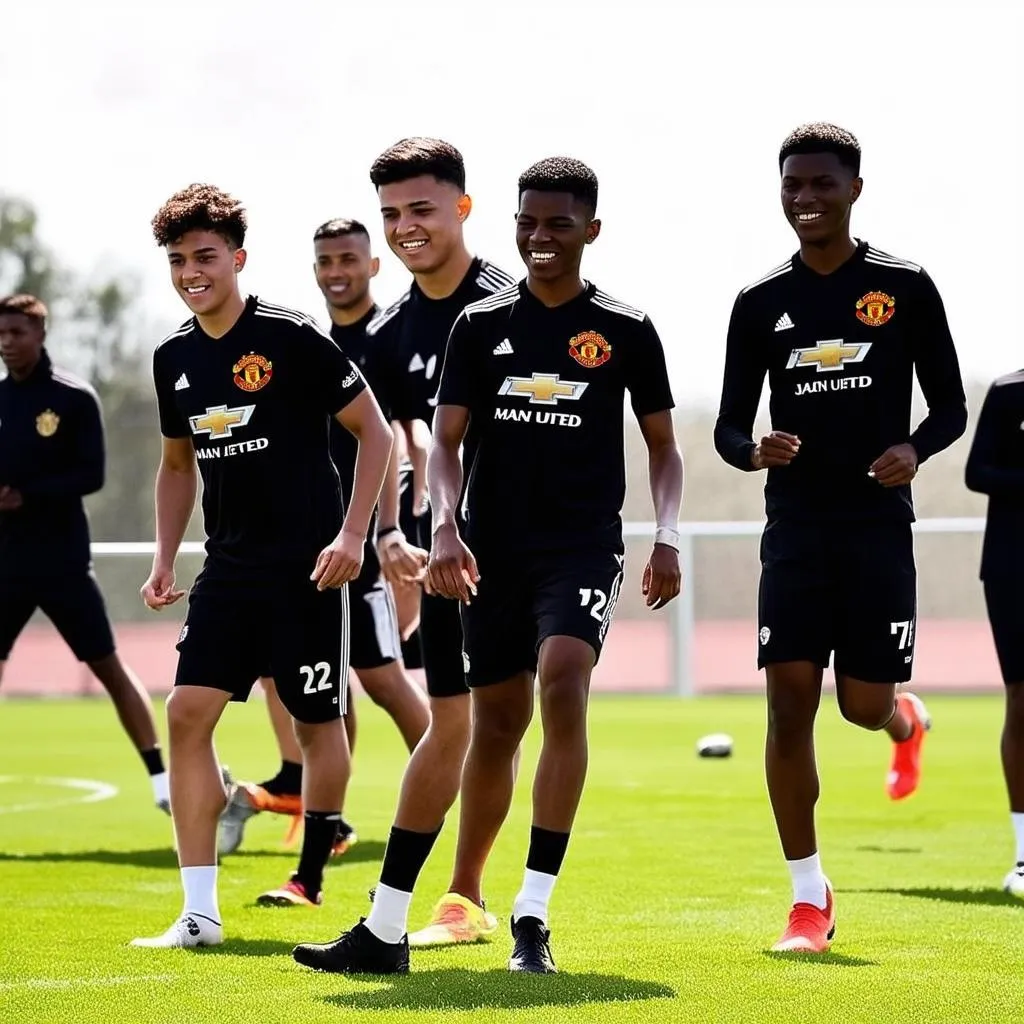 Man Utd U21 tập luyện