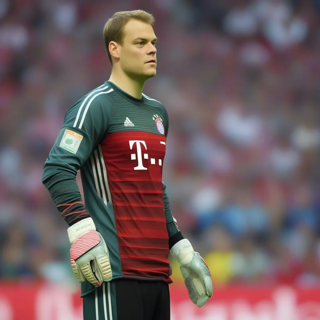 Manuel Neuer: Thủ môn hiện đại với phong cách chơi độc đáo, là &quot;người gác đền&quot; số 1 của bóng đá Đức trong FO3.