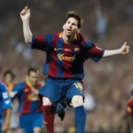 Messi ghi bàn cho Barcelona trong mùa giải 2007-2008