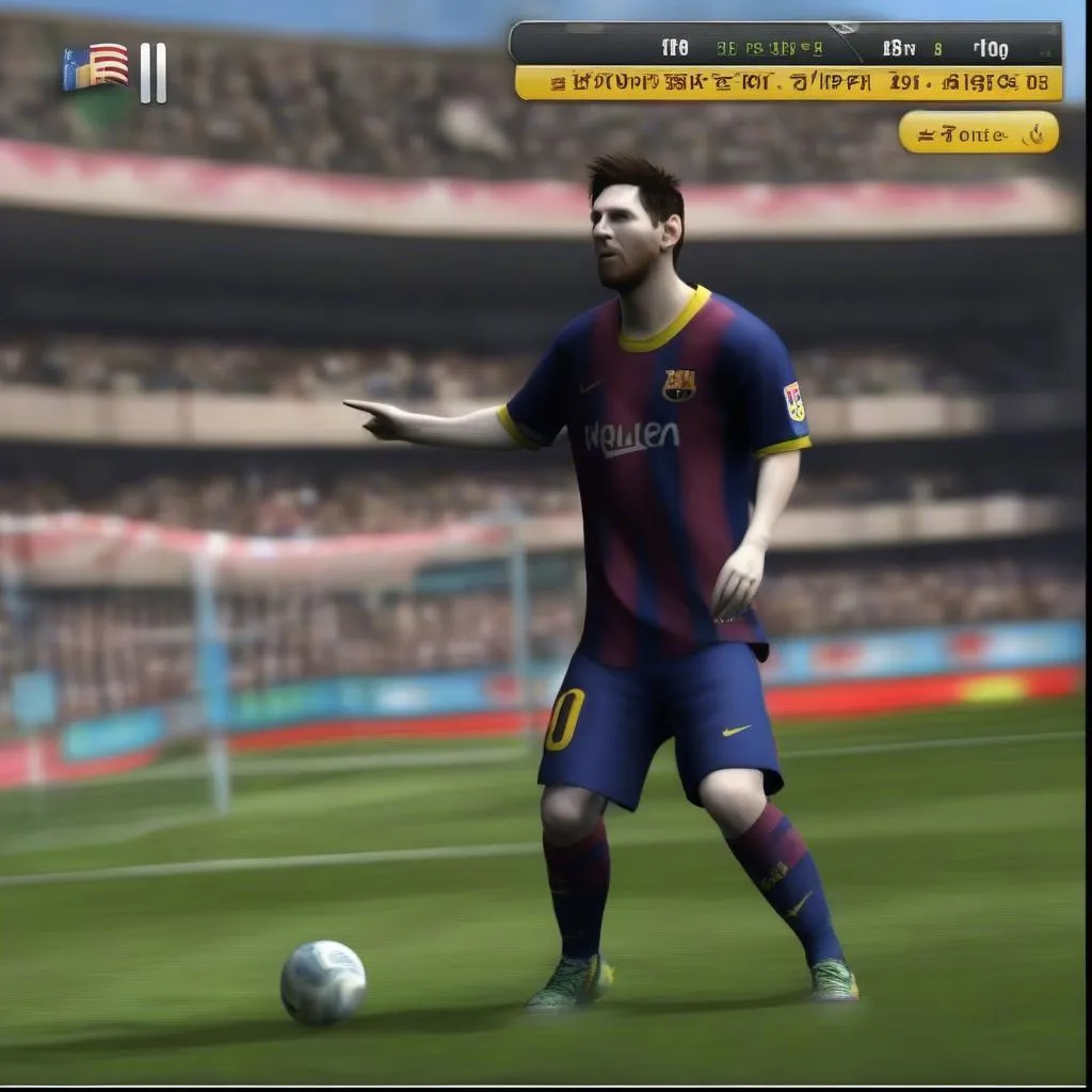 Hình ảnh Messi 2008 trên FIFA Online 3 với những kỹ năng điêu luyện và phong cách chơi đầy sức hút.