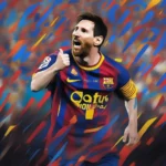 Lionel Messi ăn mừng bàn thắng trong mùa giải 2012