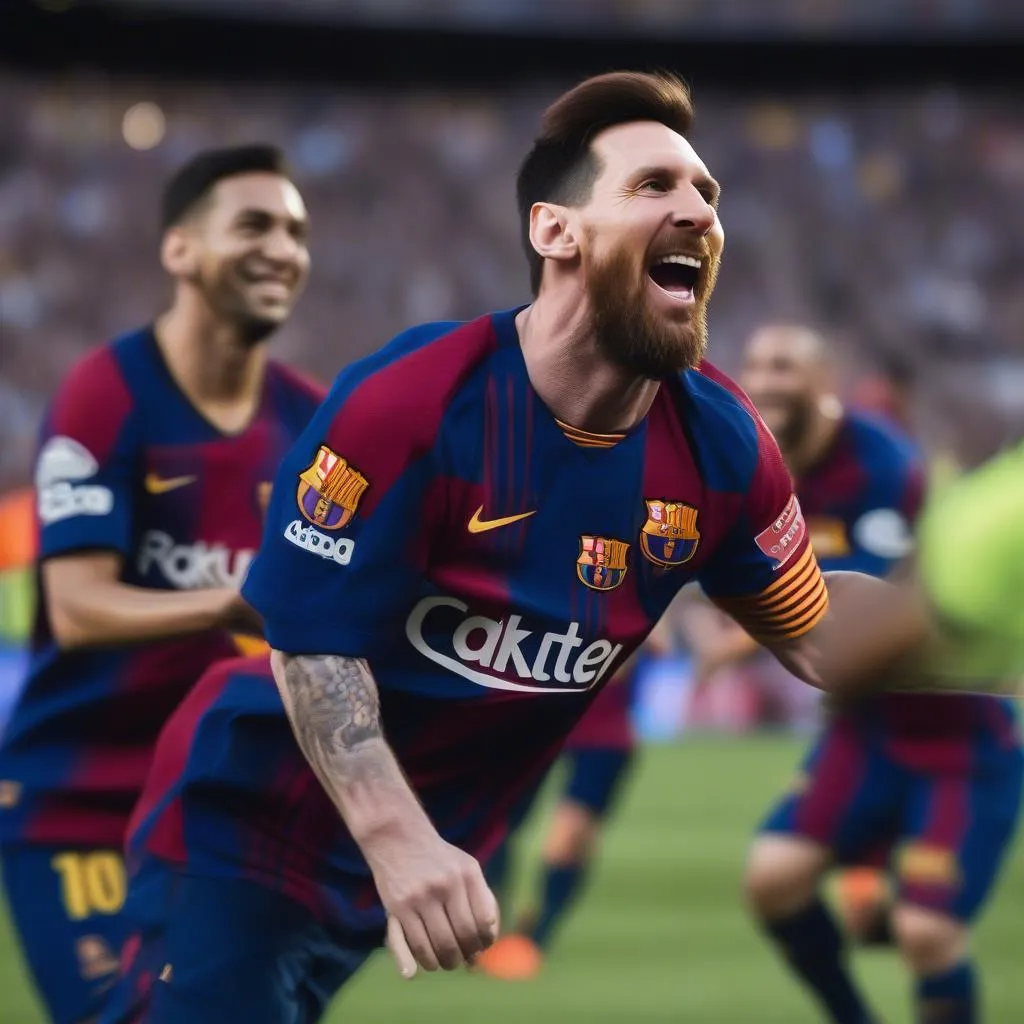 Lionel Messi ghi bàn trong trận đấu