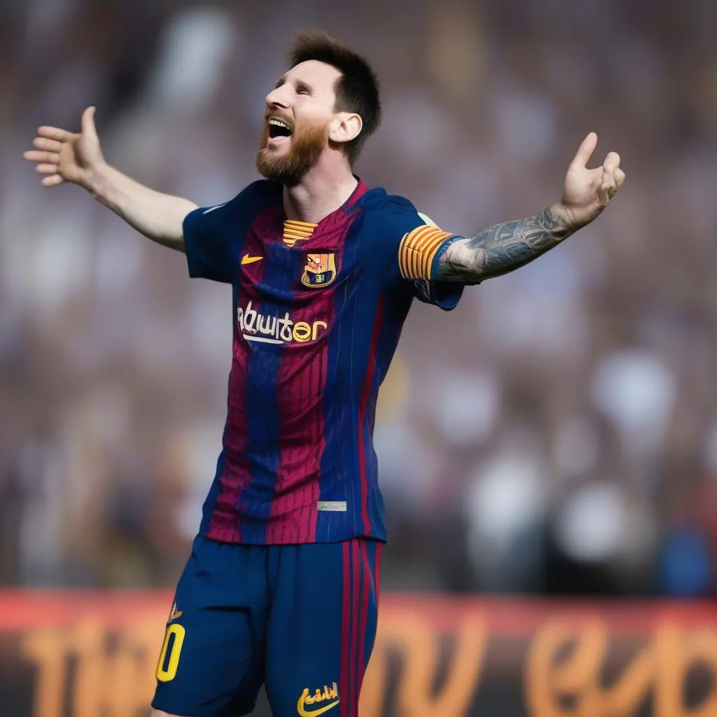 Messi ăn mừng bàn thắng