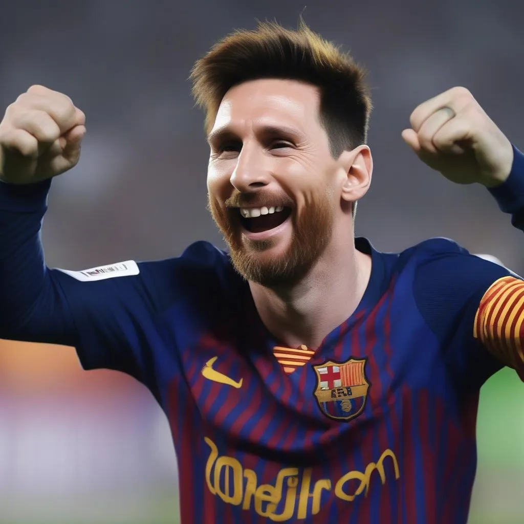 Messi ăn mừng bàn thắng