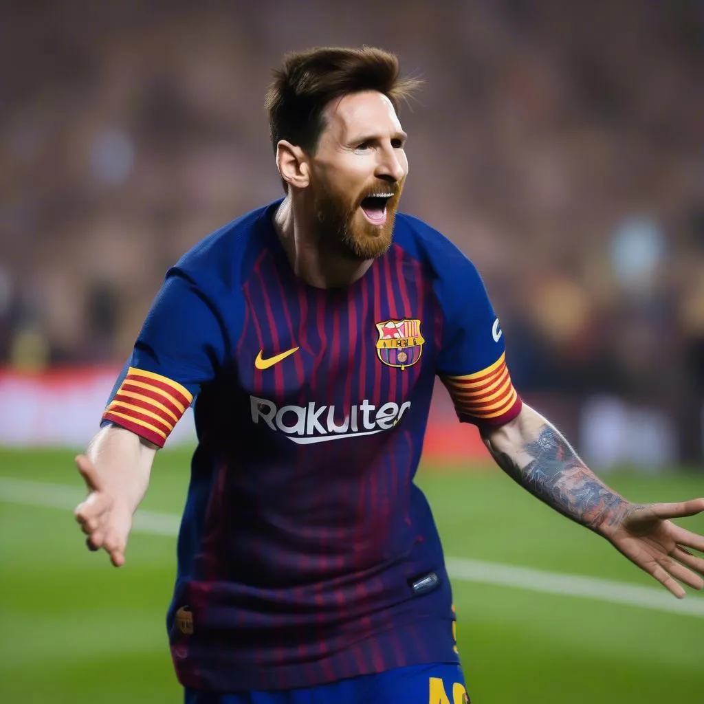 Messi ăn mừng bàn thắng