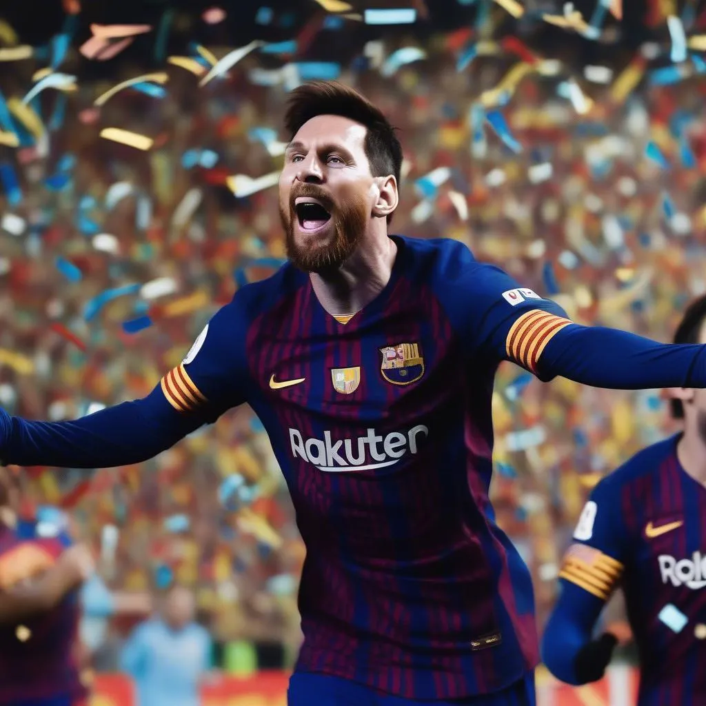 Messi ăn mừng bàn thắng