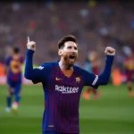 Messi ăn mừng bàn thắng