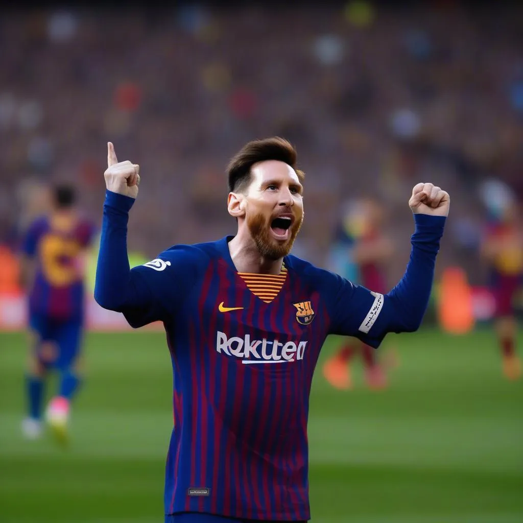 Messi ăn mừng bàn thắng