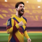 Messi trong chiếc áo đấu vàng