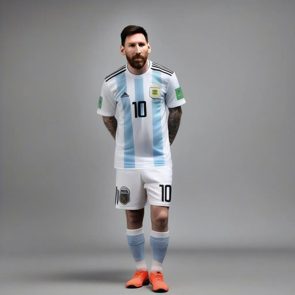 Messi mặc áo số 10 Argentina