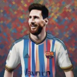 Hình ảnh Lionel Messi khoác áo số 10 của Barcelona