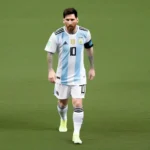 Hình ảnh Lionel Messi trong trang phục tuyển Argentina World Cup 2018