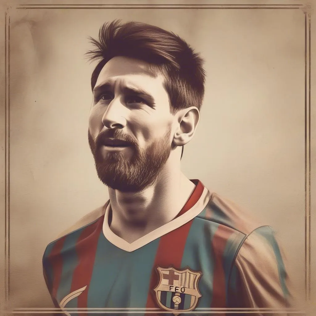 Ảnh Nền Messi Phong Cách Vintage