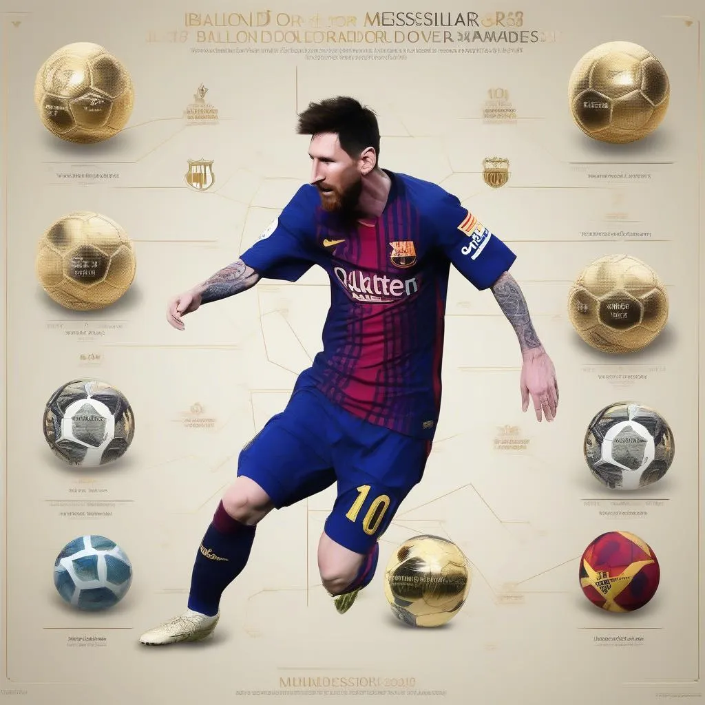 Lionel Messi, với danh hiệu Ballon d'Or, đã thiết lập những kỷ lục bất bại trong bóng đá thế giới