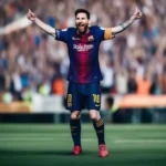 Lionel Messi ghi bàn trong trận đấu Cup C1