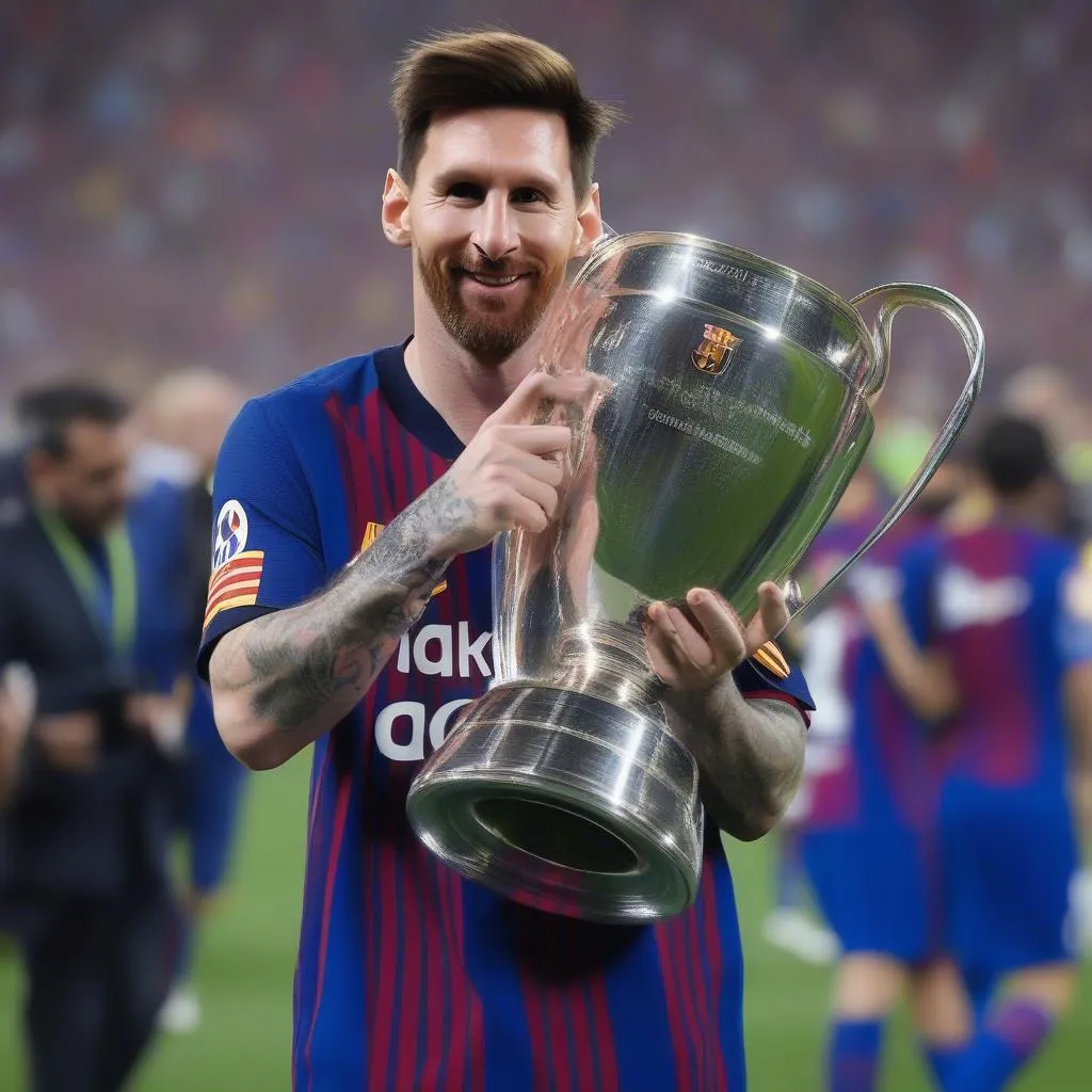 Messi trong màu áo Barcelona