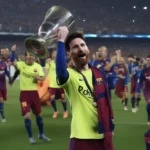 Lionel Messi nâng cao cúp Champions League cùng Barcelona