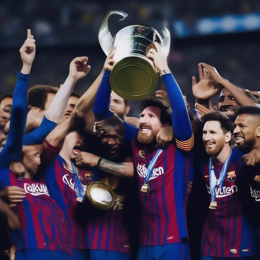 Lionel Messi cùng Barcelona chinh phục đỉnh cao