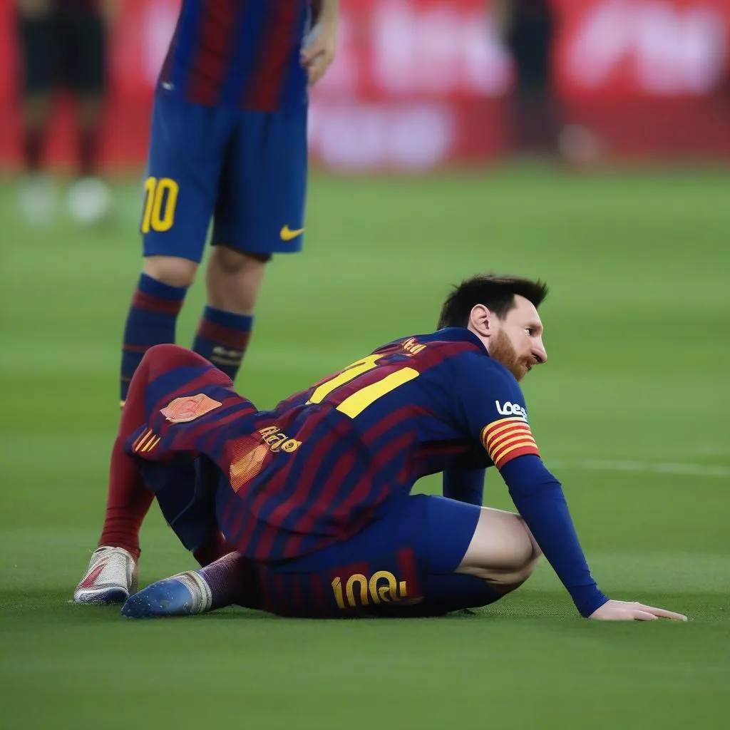 Messi bị chấn thương rách cơ trong trận đấu