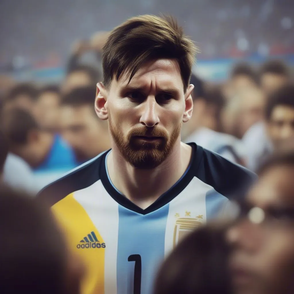 Lionel Messi buồn bã sau trận chung kết World Cup 2014