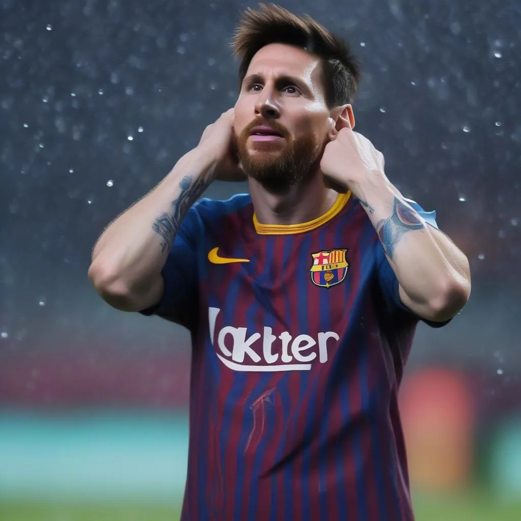 Messi với cảm xúc sau trận đấu