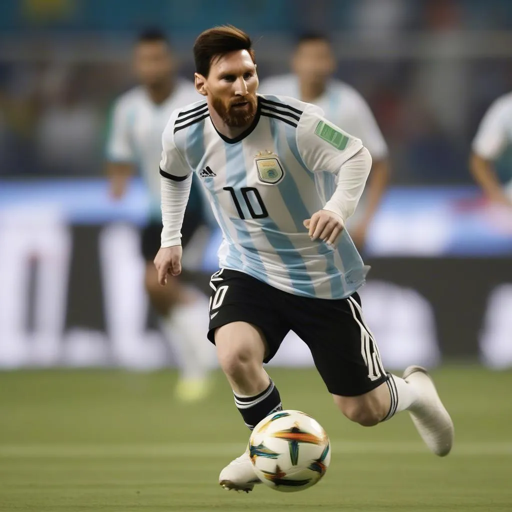 Messi chạy bóng tốc độ