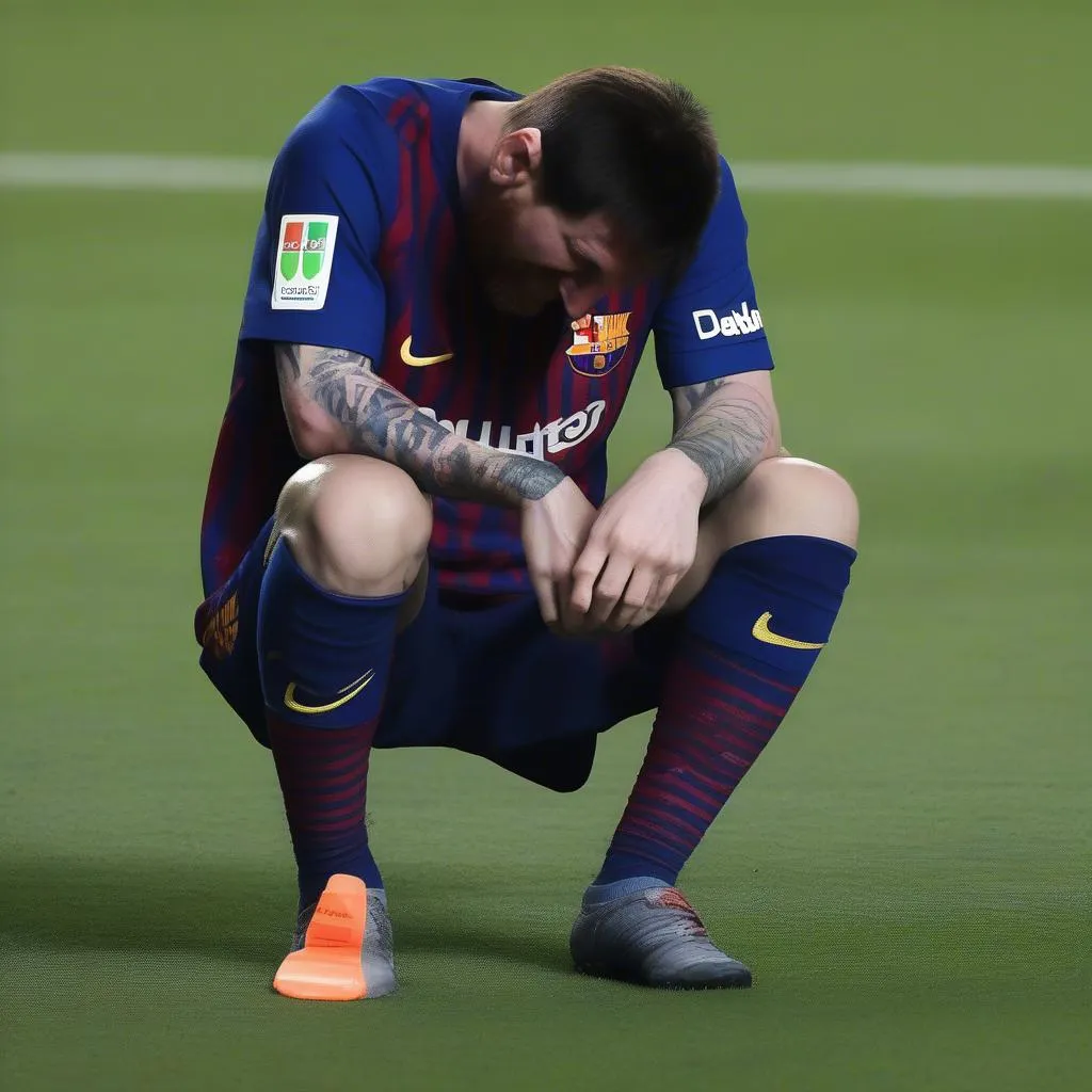 Lionel Messi gặp chấn thương cơ bắp năm 2018