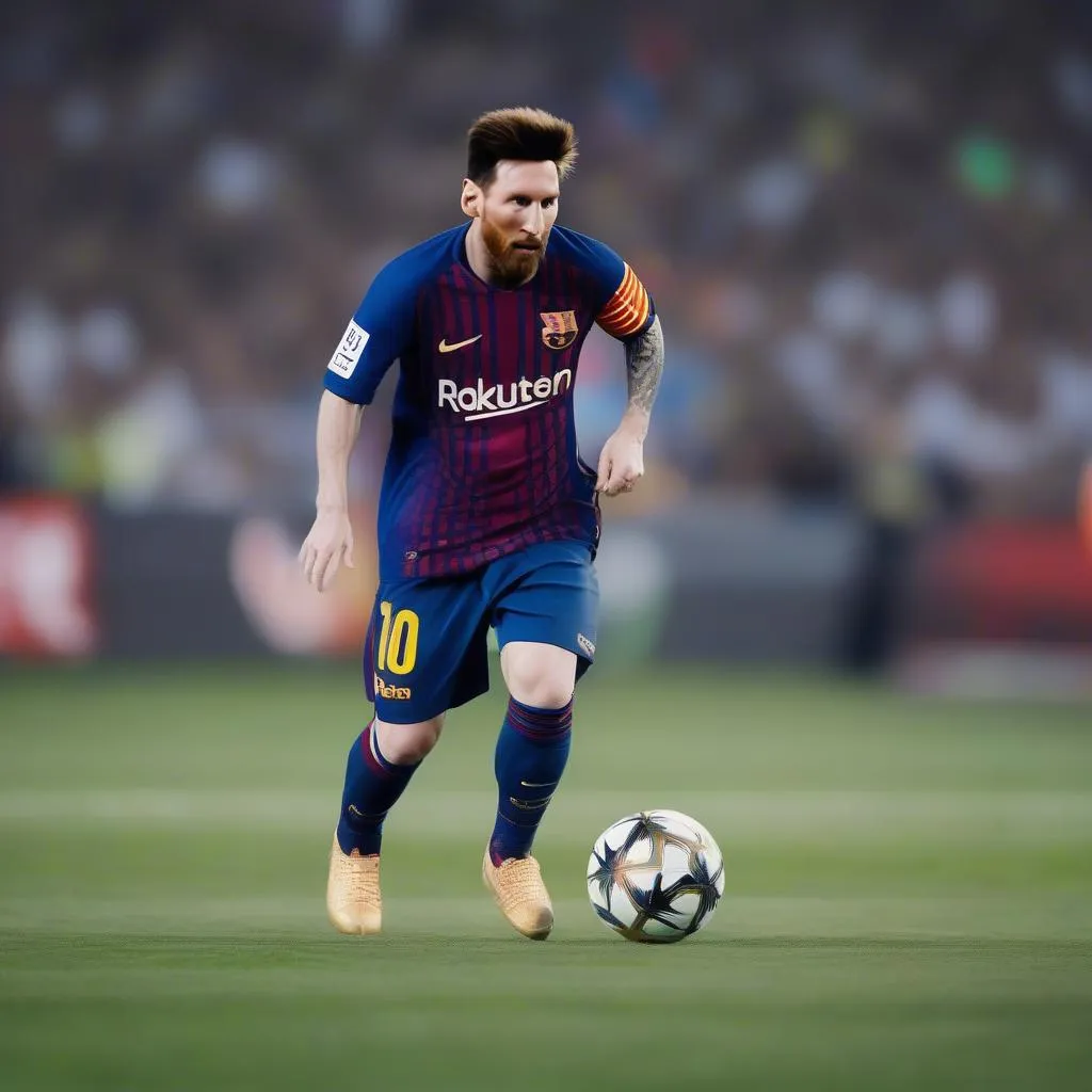 Messi dẫn bóng tốc độ cao